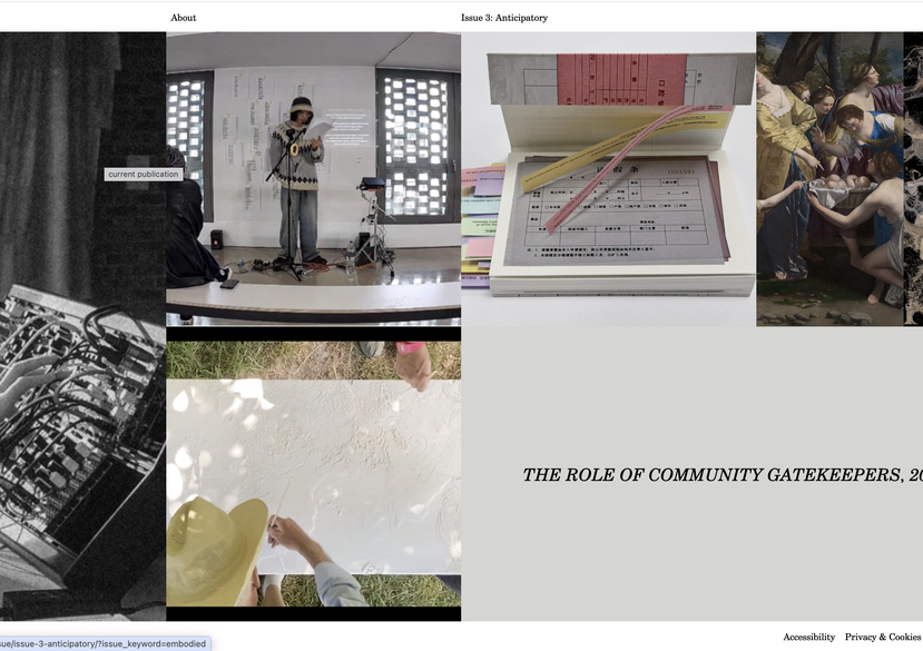 itinerant space: Anticipatory, Issue 3 Summer 2025.