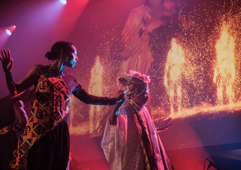 Miah Robinson & Zulema in ‘Apex Zero - Drummer Warrior Storyteller’ at EartH Theatre