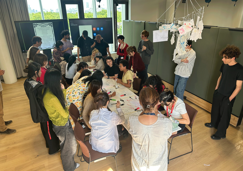 Students performing the Long Table