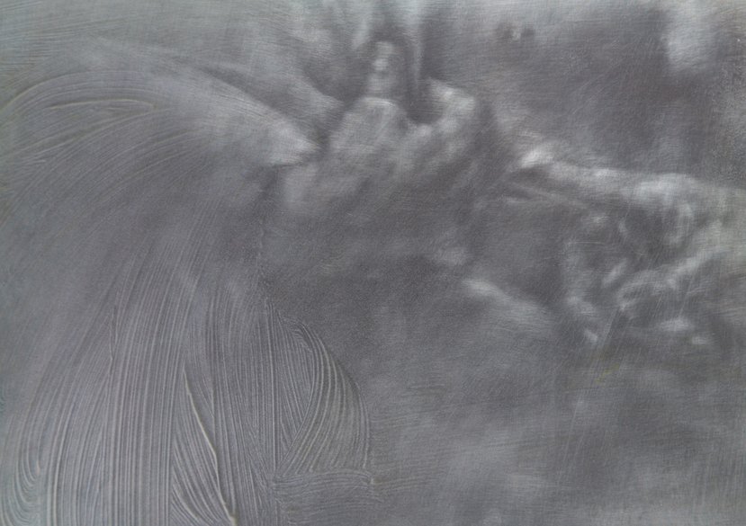 Incredulity of St Thomas (Potsdam) (2024–25) Pigmented alkyd on aluminium 36 × 48 cm