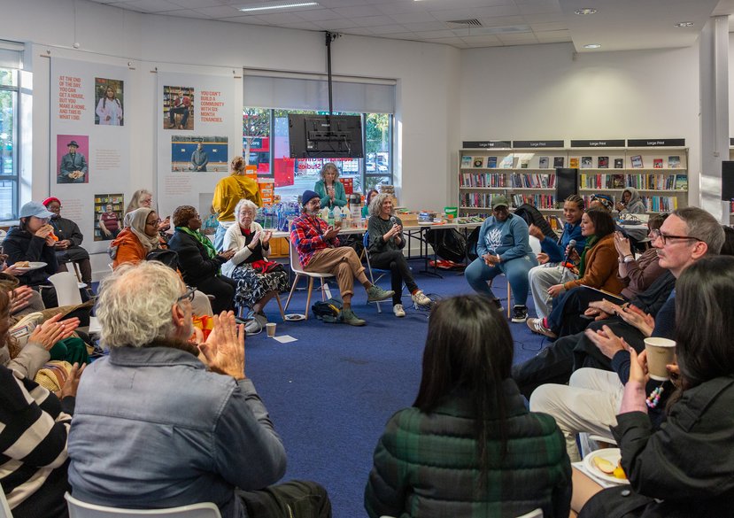 Exhibition and book launch at Stratford Library (25 October 2025). Photo by Makar Polovinka.