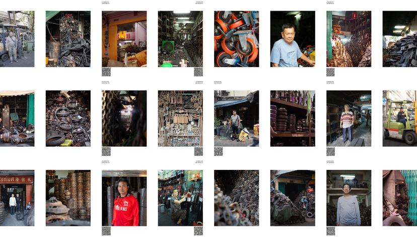 Lemonot, ‘Monumentally Automatic’. Human and mechanical characters, an anthropological site survey or Sieng Gong in Talad Noi. Commissioned by the Bangkok Design Week 2020