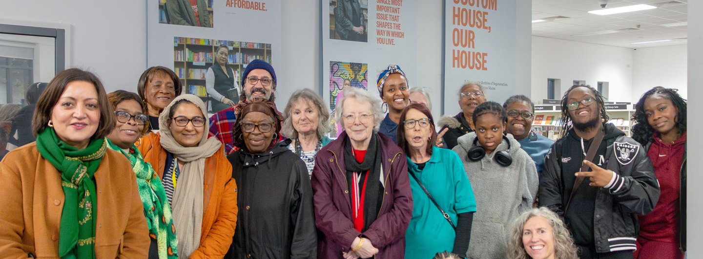 Project participants and audiences at Stratford Library exhibition and public event (October 2025)