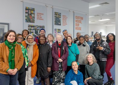 Project participants and audiences at Stratford Library exhibition and public event (October 2025)