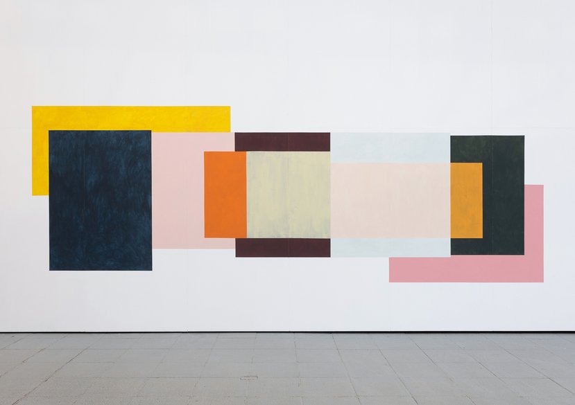 The endless day, wall painting in Static (Solo Exhibition) University of Hertfordshire, 2023