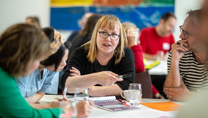 Students in a group workshop at the RCA Creative Leadership Masterclass