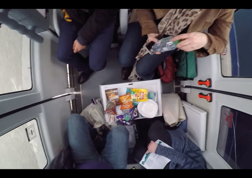 Trialing future journeys - a party with friends, a future commute