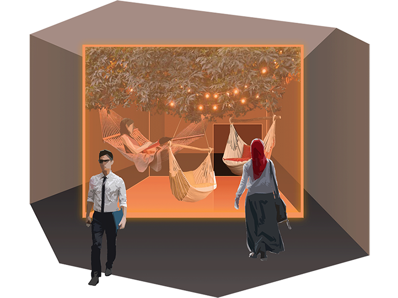 Concept visualisation for workplace design solutions to support wellbeing and performance, Juliette Poggi