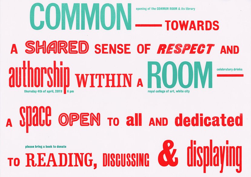 Common Room opening with Claire Mouton