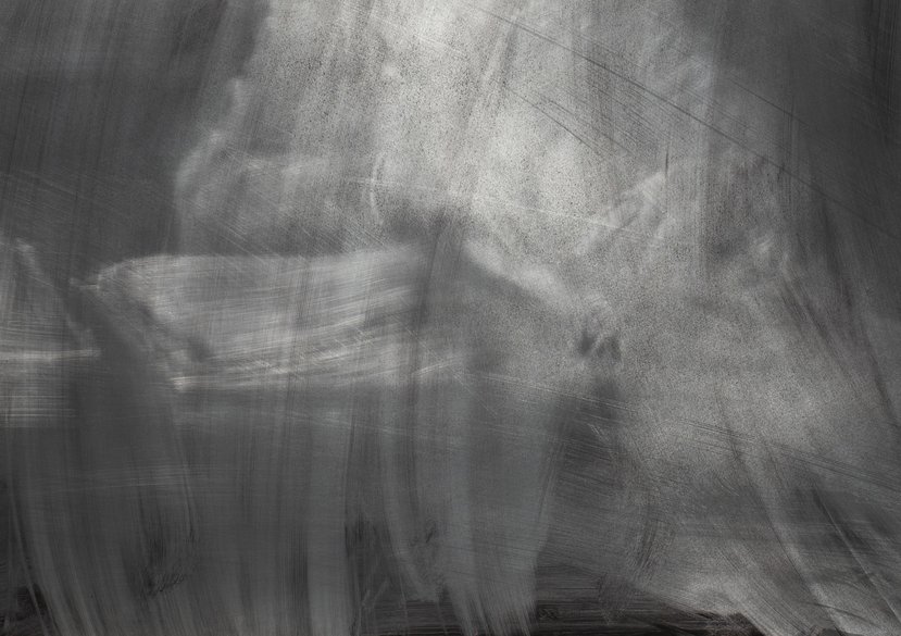 Blind Children (after Sander) (2024) Pigmented alkyd on aluminium 120 × 108 cm (detail)