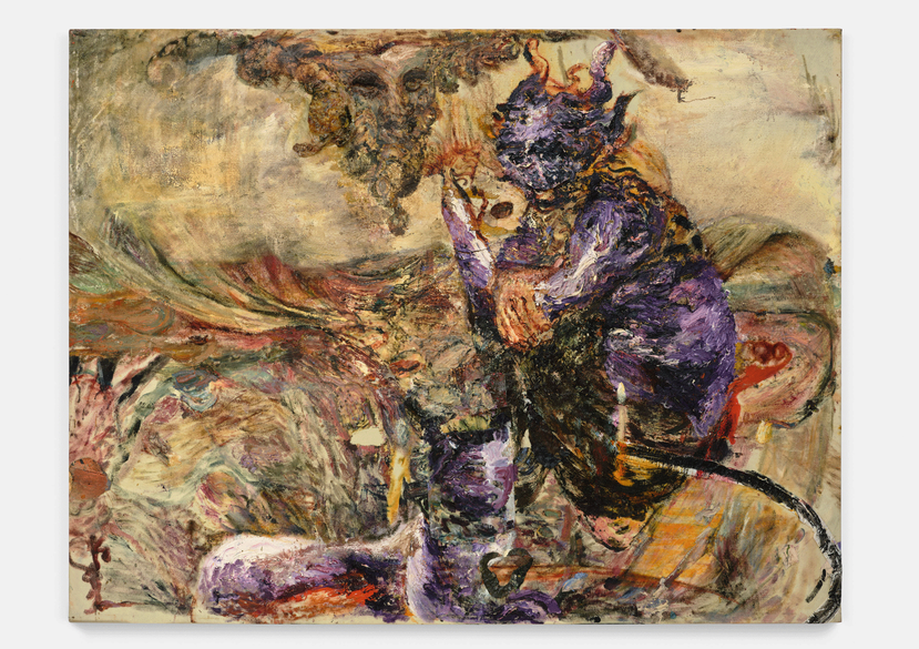 The Demon Seated, il on felt, 2021