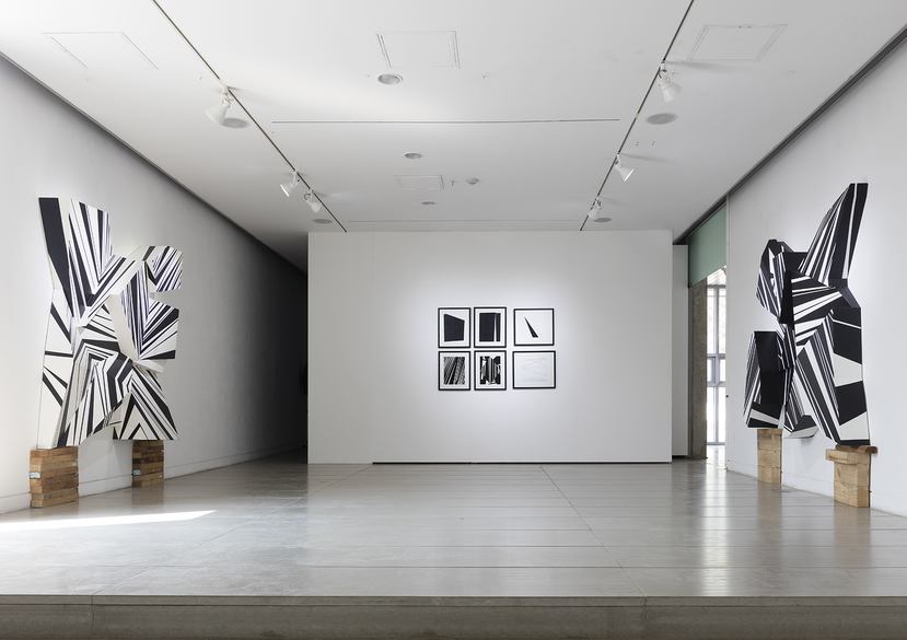 Every Second in the City_Acrylic on wood_Acrylic and pens on paper_Installation view_2020