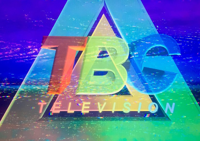 ‘TBCTV’ ident still, performance series and installation at Somerset House, produced in collaboration with Chloe Lamford and Ewan Jones Morris