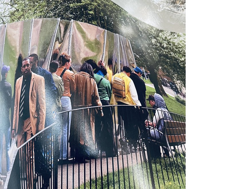 A group of people in a park