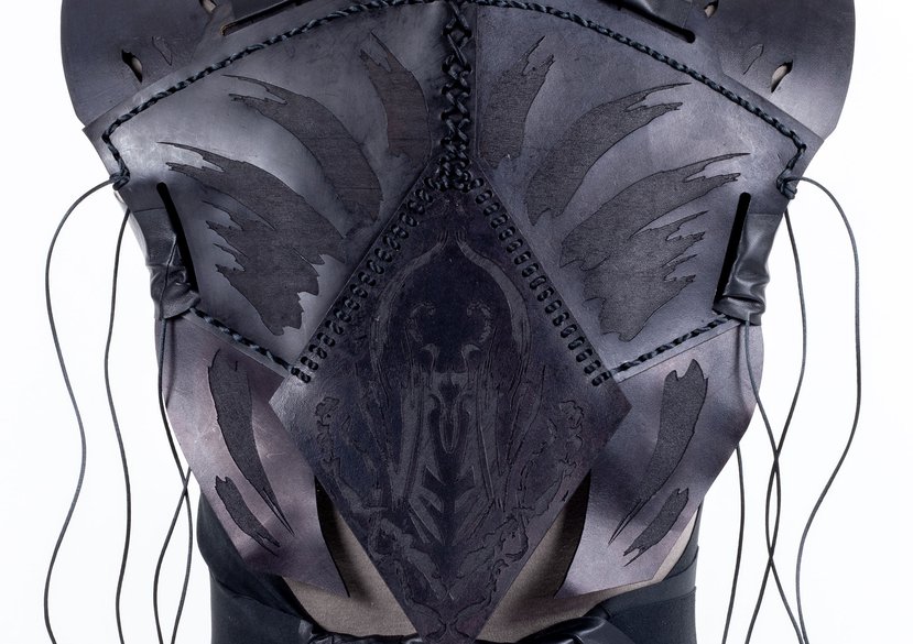 Black leather carapace