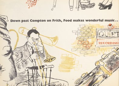 Len Deighton illustration for ARK magazine