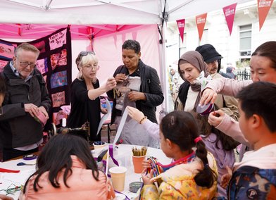 Public engagement with research at Great Exhibition Road Festival, photo by Aisha Seriki