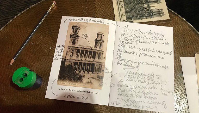 An Attempt at Exhausting a Postcard in Paris