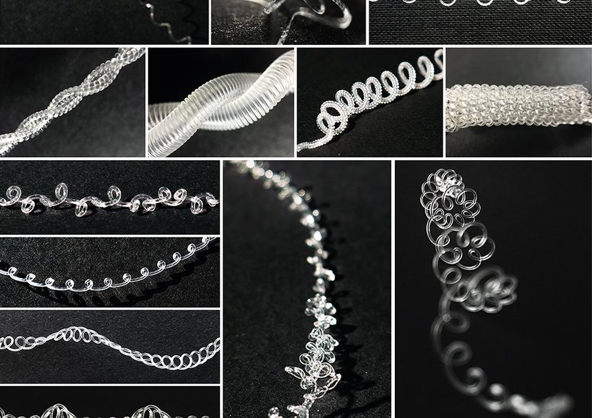 Monofilament morphologies with heat-responsive kinetic capacity