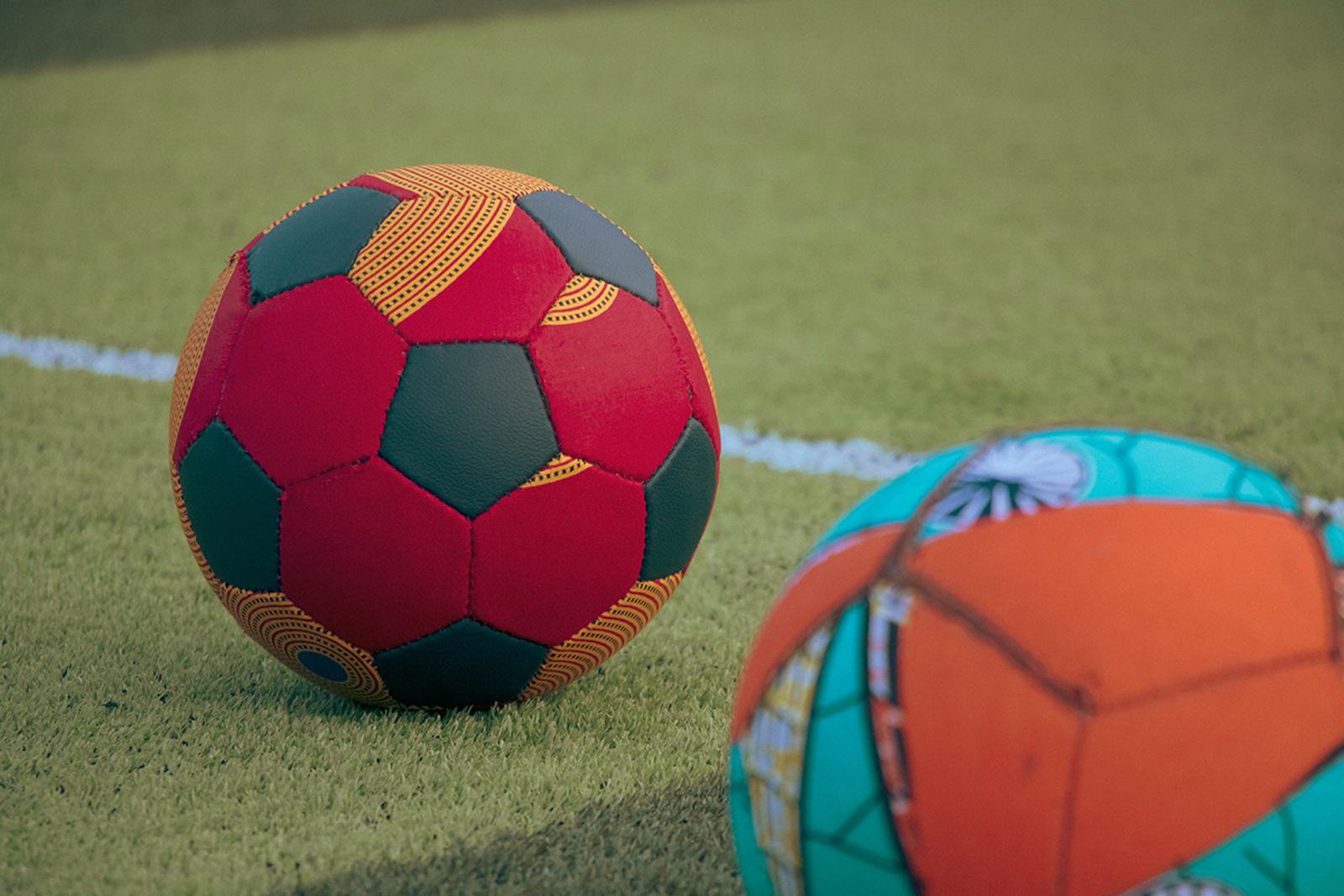 Ankara fabric football by Lukman Ipese