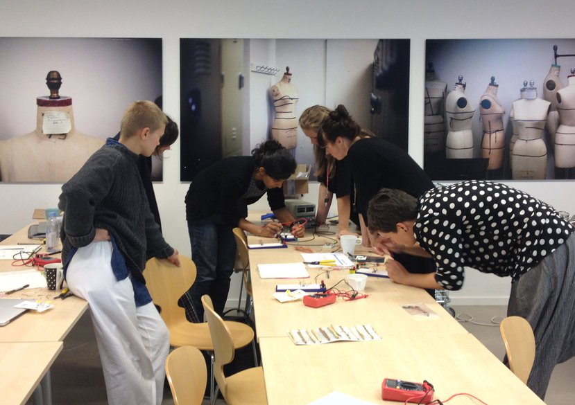 Electronics Workshop, WP3, The Swedish School of Textiles, September 2016