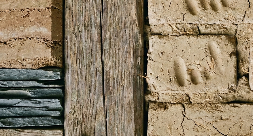 Close up of brick work and wood