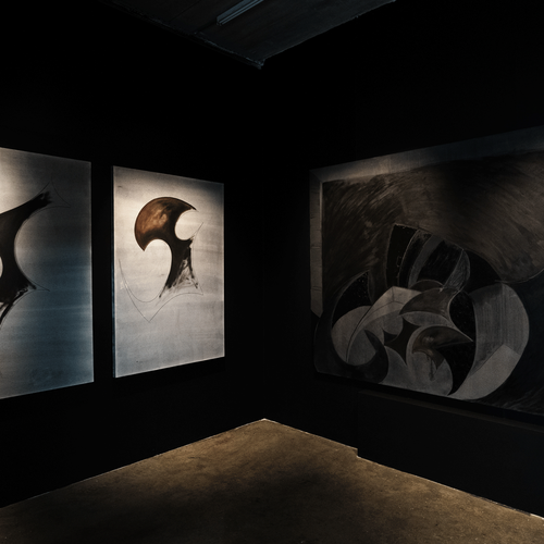 Artworks by Zinzi Minott (MA Painting) at RCA2026. Photo: Thomas Moen