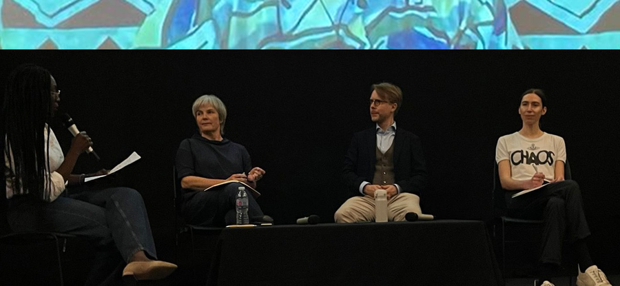 The Becoming Regenerative launch event, with keynote speakers James Bridle and Heather, followed by an expert panel that explored the current challenges and opportunities involved in implementing regenerative practices across various sectors.