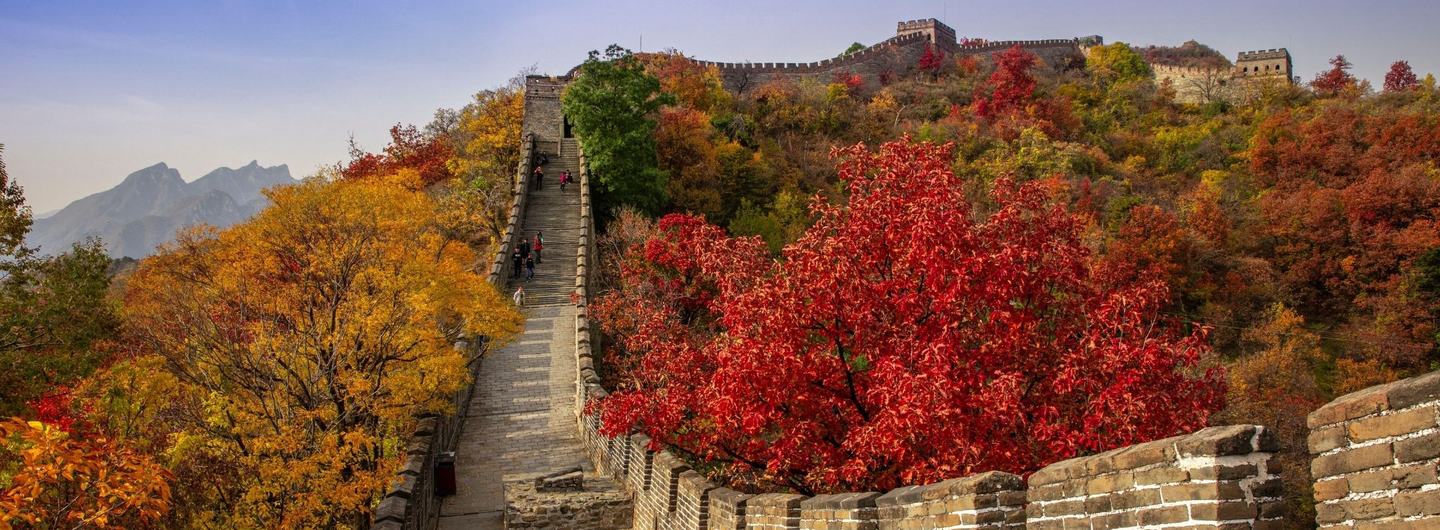 Beijing, Great wall of China in Autumn