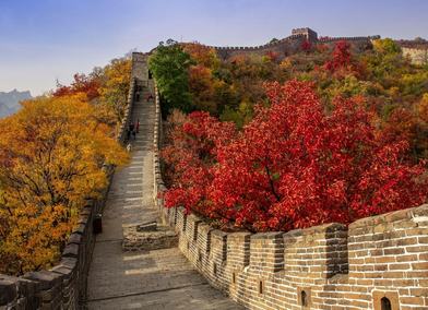 Beijing, Great wall of China in Autumn