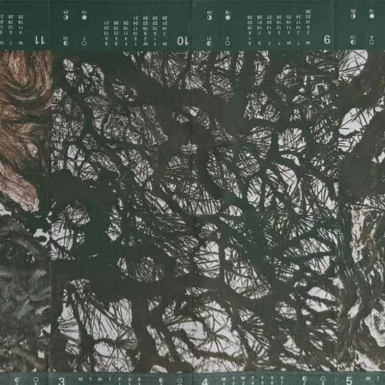 Bienvenue Studios X studio@DING. Conjuring the nature. 2025. Tea towel, calendar. Suzhou.