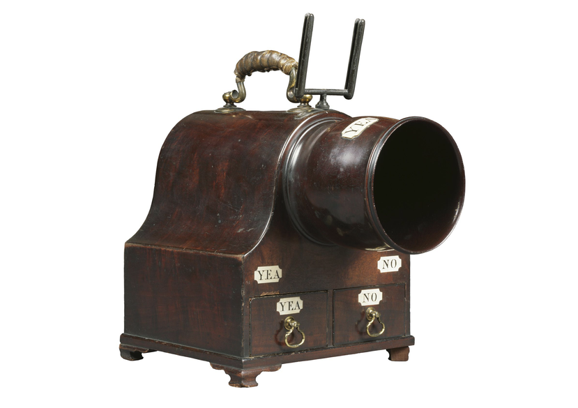 The oldest surviving blackball machine at the Society of Antiquaries of London, the subject of research on architecture and exclusion.