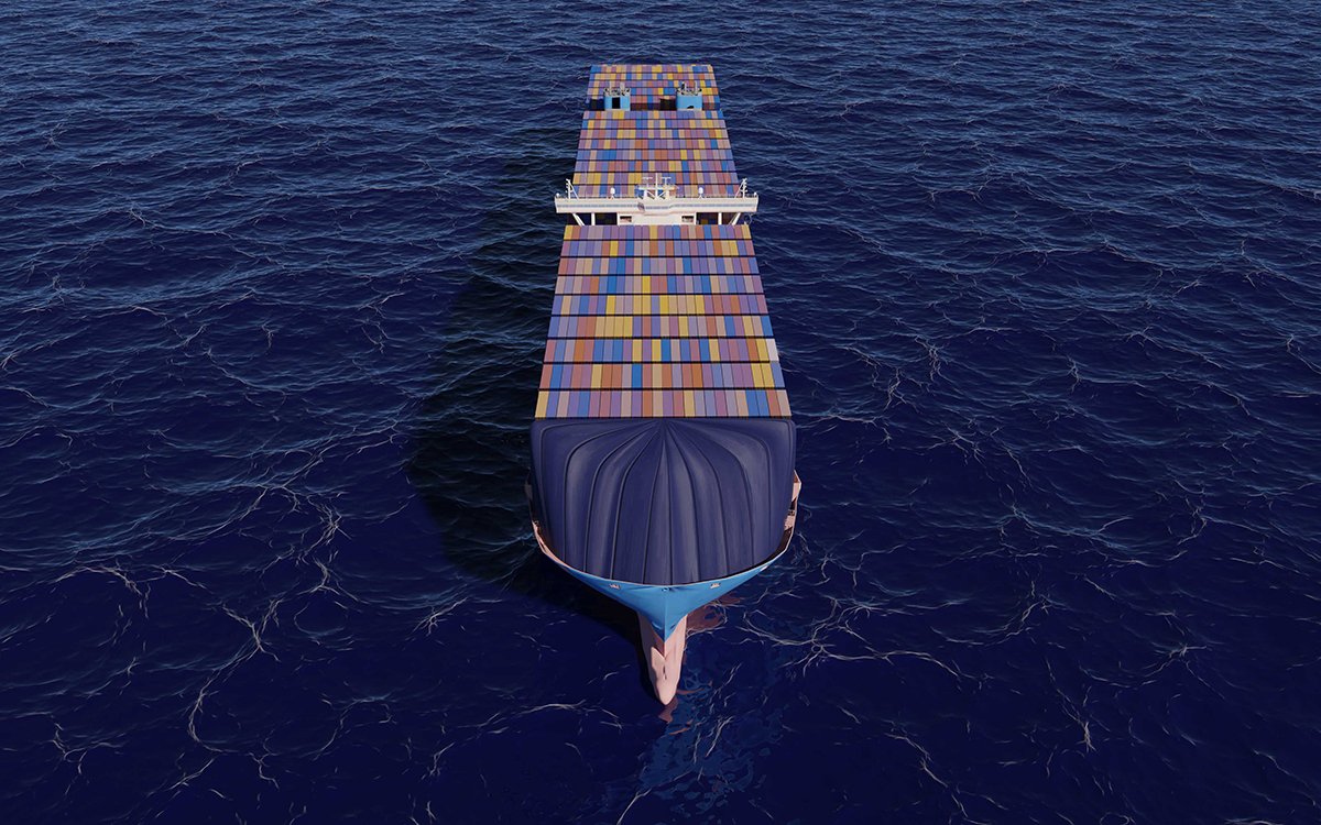 BlueNose design on a cargo ship