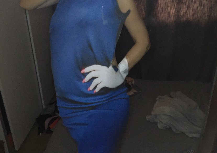 Blue Sleeveless Dress .JPG