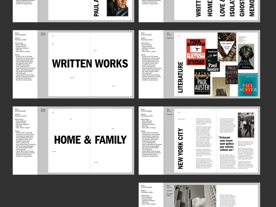 A graphic design of an editorial layout