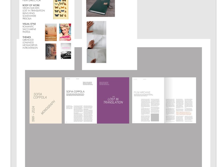 A graphic design of an editorial layout