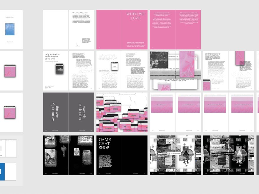 A graphic design of an editorial layout