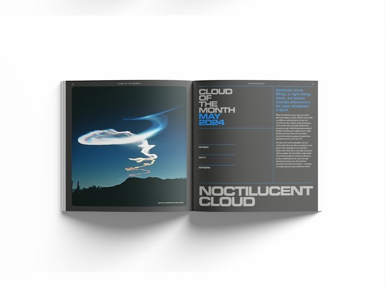 A graphic design of an editorial layout
