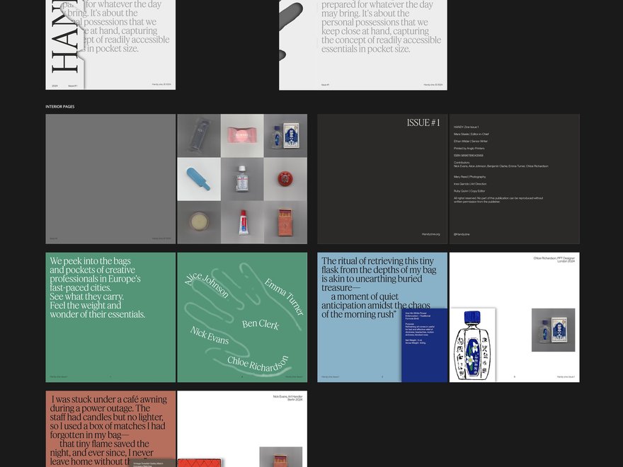 A graphic design of an editorial layout