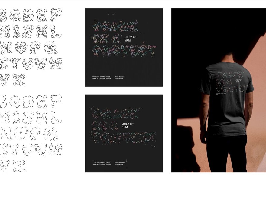 Creative Typography work by Candy Hutton for an RCA short course project