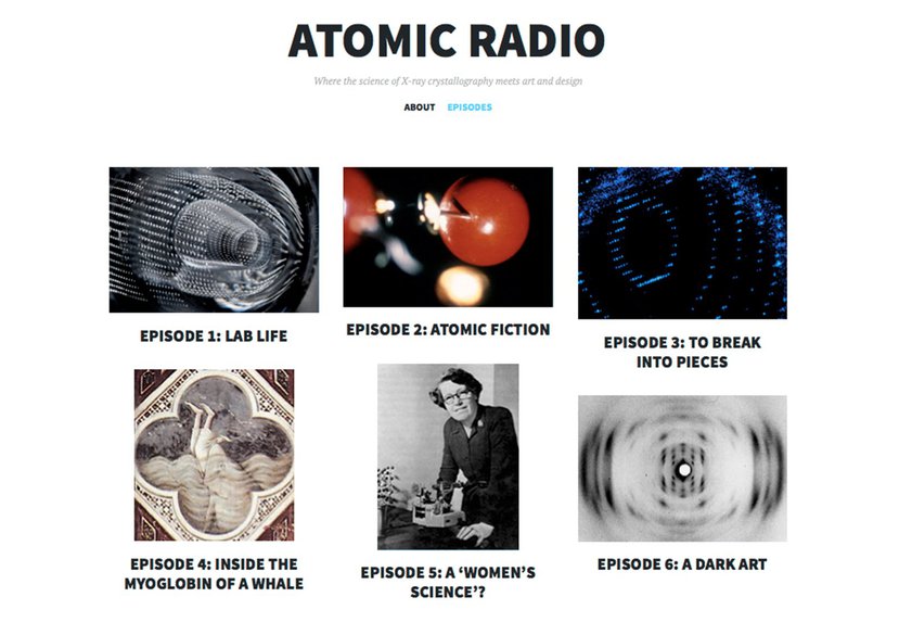 Atomic Radio website with episode listing