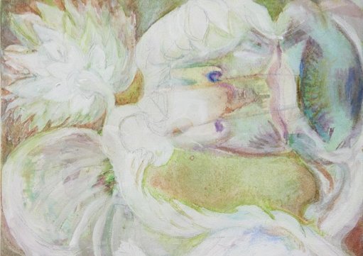 Ceruse,20x30cm, Watercolour, acrylic, colouring pencil, 2023