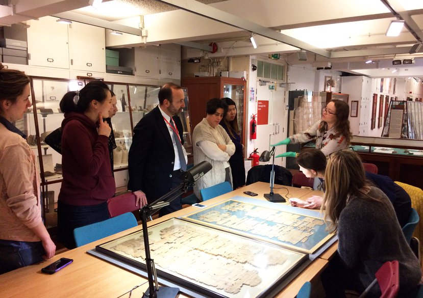 Students working with Guido Beltramini on a Palladio workshop