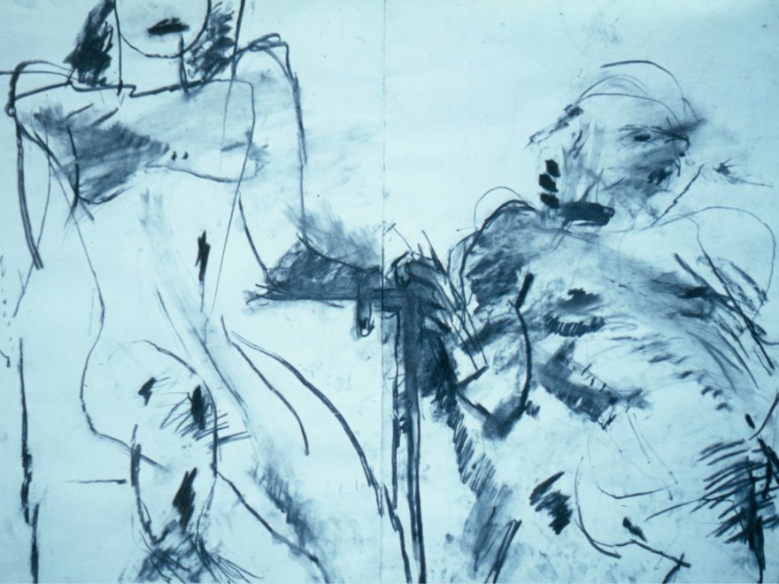 a sketch of human figures