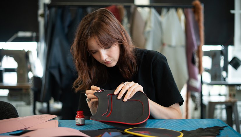 Morag Seation in the Fashion studio at the RCA