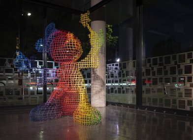 Mickey Mouse sculpture at RCA Battersea