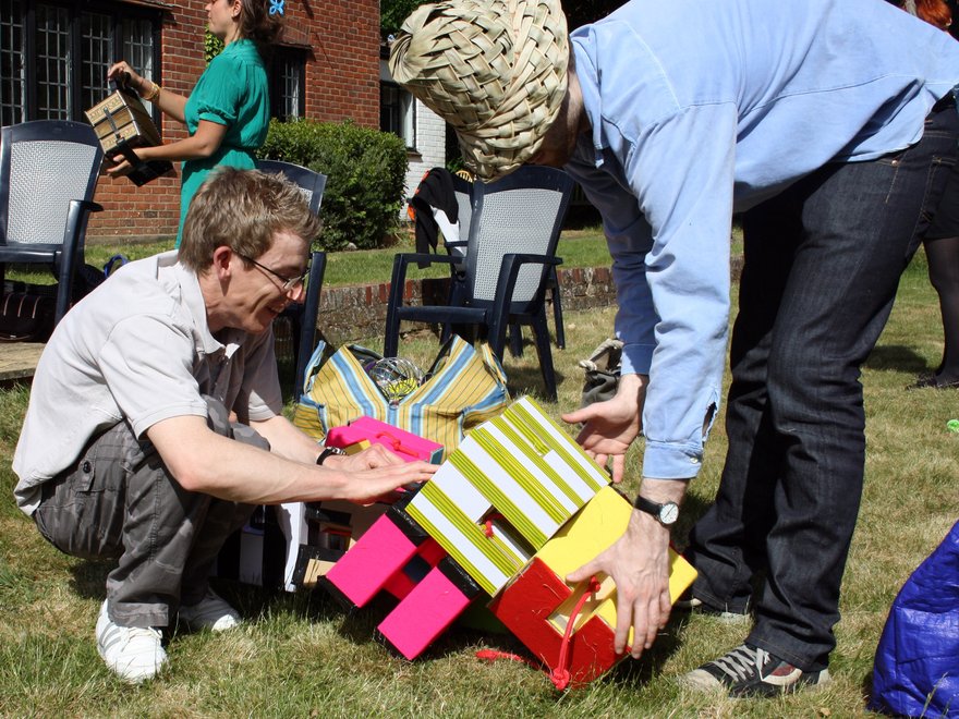 Participants with autism exploring sensory preferences, 2011 (Katie Gaudion)