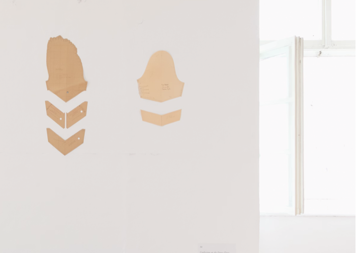 Confessions on the Dance Floor: M by Madonna, Delfina Fantini van Ditmar, Zowie Broach, and Brian Kirkby. Pattern for BOUDDICA shirt dress made for Madonna displayed next to a pattern for a shirt dress part of H&M’s M by Madonna line.