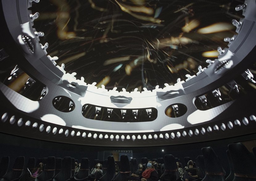 Dome projection Repositorium at Porto Planetarium, Portugal 2020. Photograph by Alexandre Delmar (1)