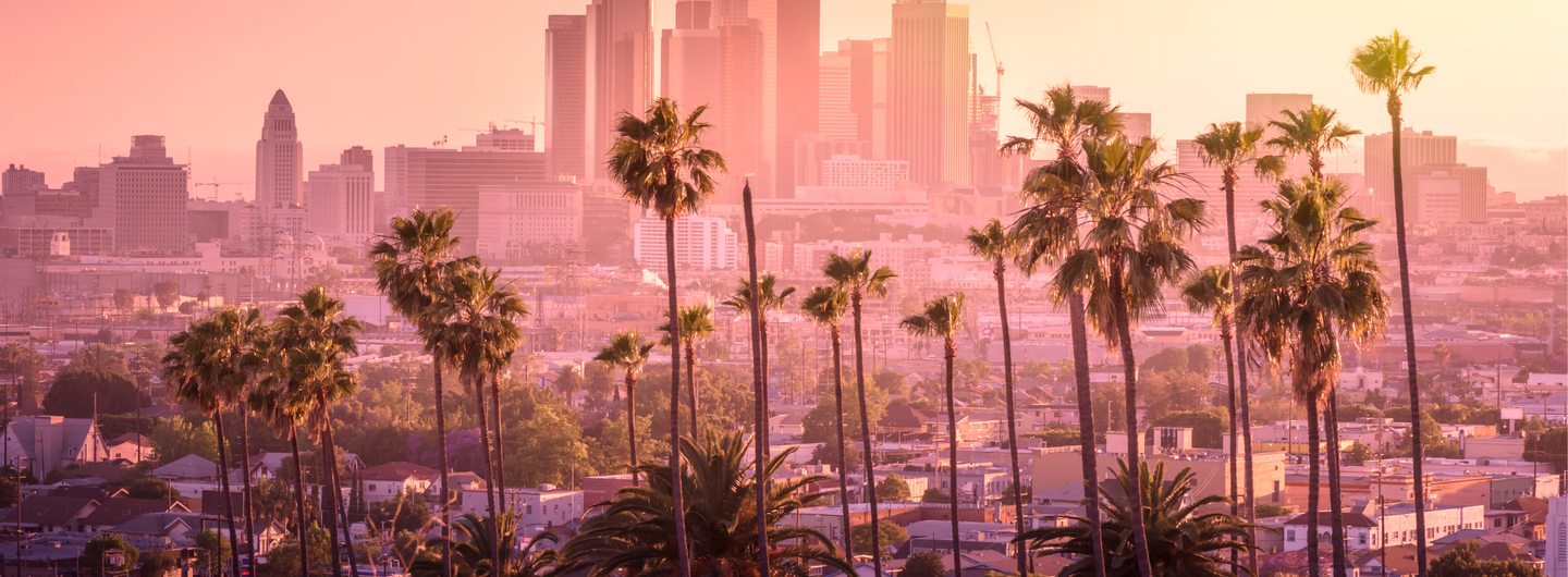 Downtown Los Angeles at dusk